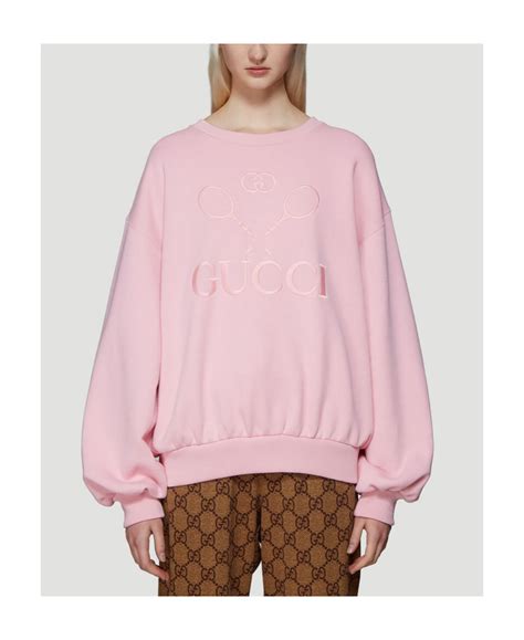 pink tennis gucci sweatshirt|pink Gucci sweatshirt tennis.